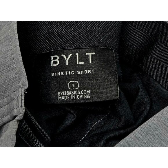 BYLT Premium Basics Kinetic Shorts Men’s Large 9.5" Slate Gray Performance Chino - Picture 9 of 14